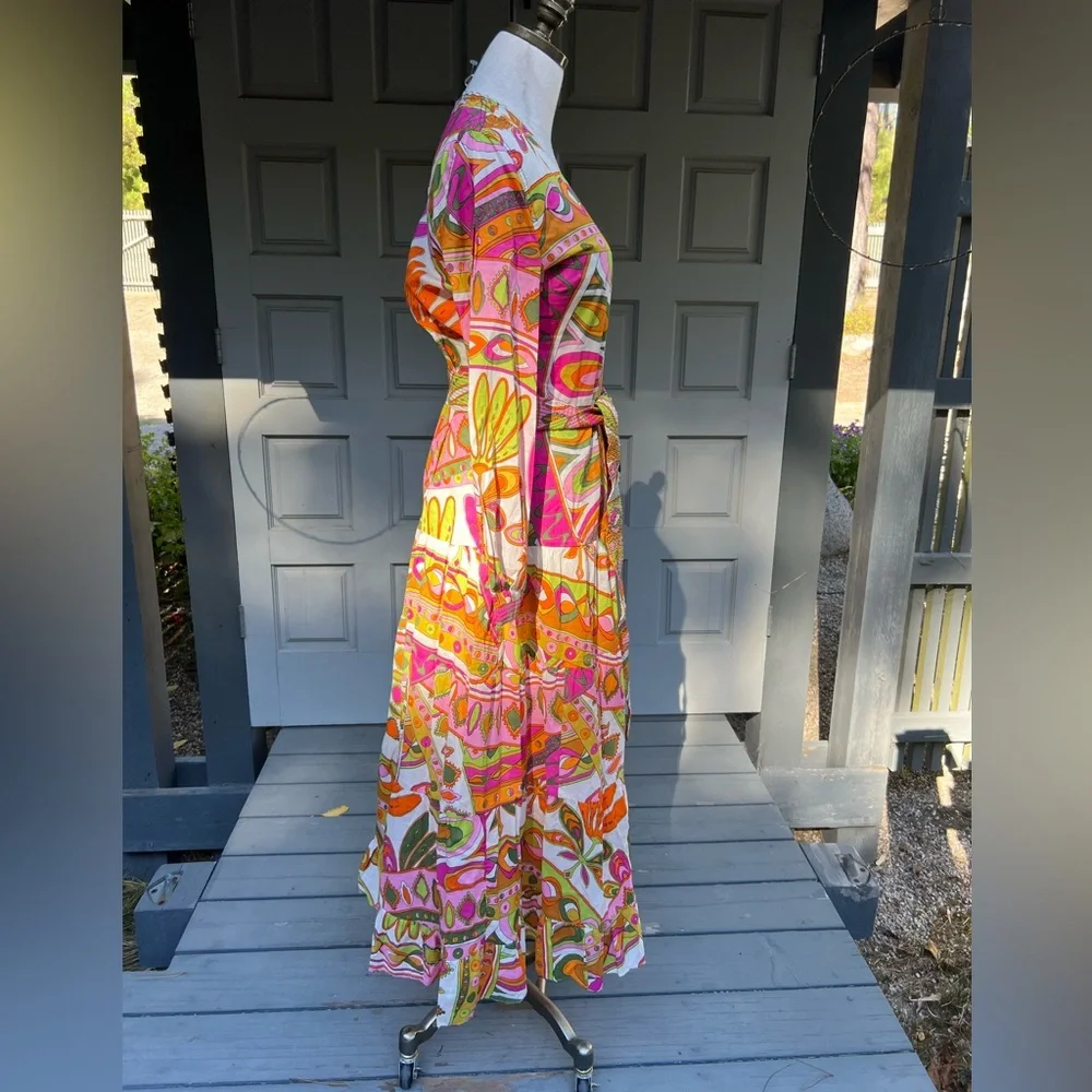 Zara Multi Color Bohemian Style Dress - Picture 3 of 10